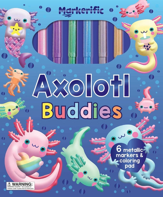 Markerific: Axolotl Buddies: Activity Folder with 6 Markers - Ingram