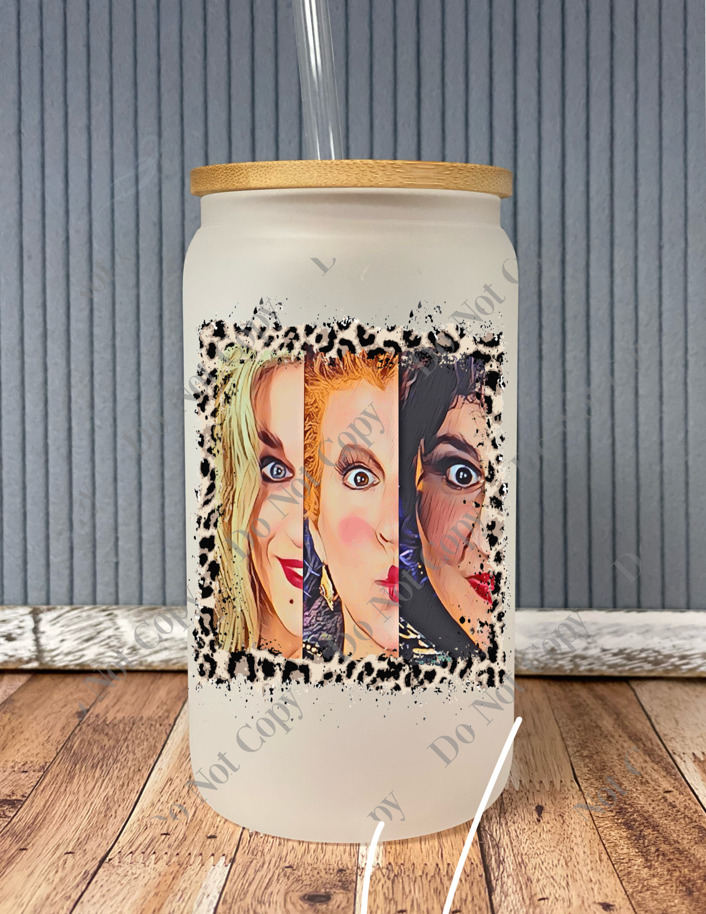 Creations by Trudy - Sanderson Sisters Hocus Pocus- Beer Can Frosted Glass Drinkware