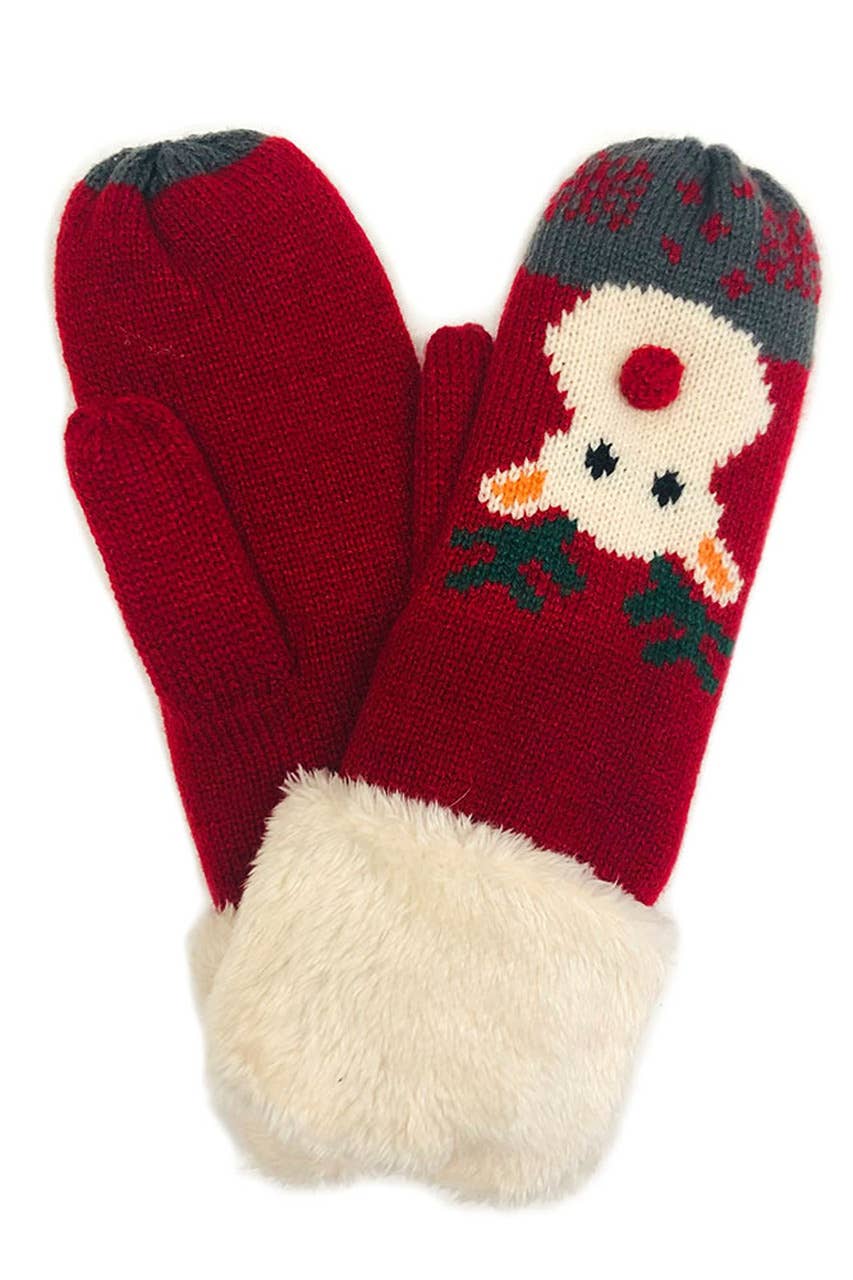 Hana - Reindeer Mitten With Cuff: Black