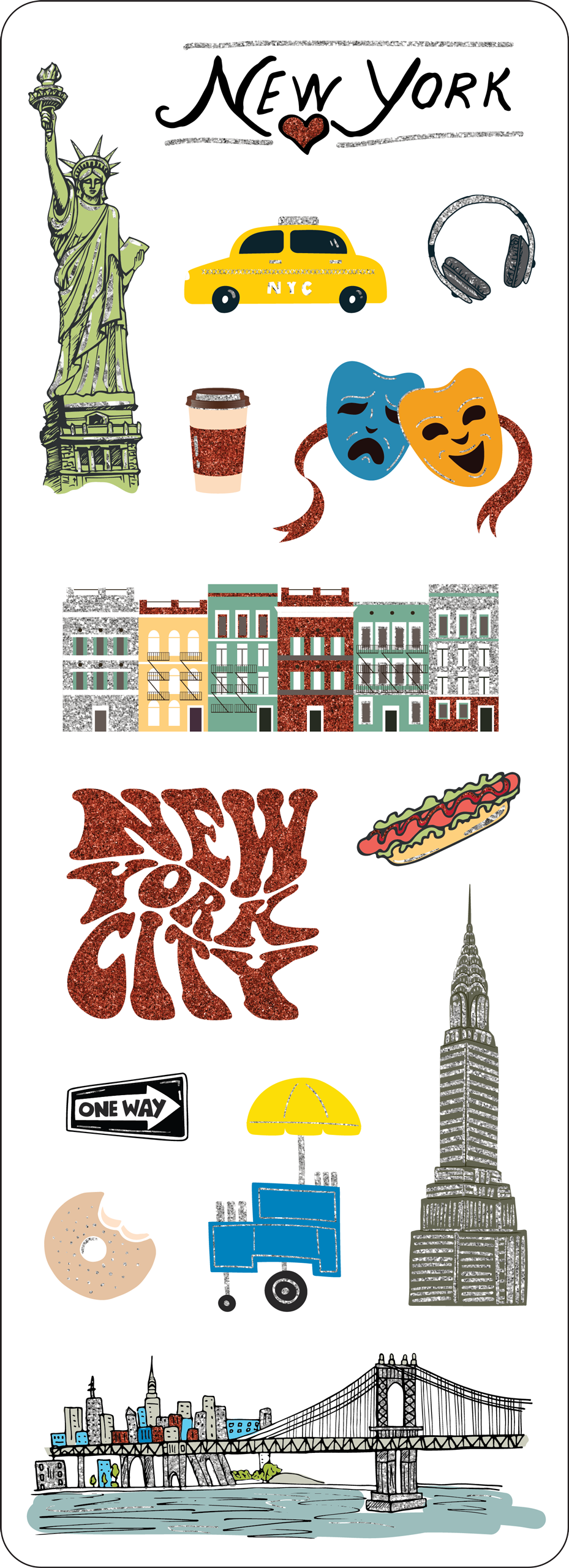 New York City Sticker Set