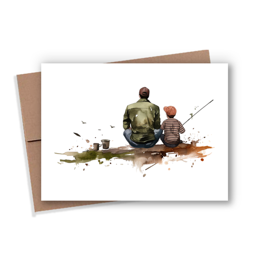 Expression Design Co - Father Son Fishing Card