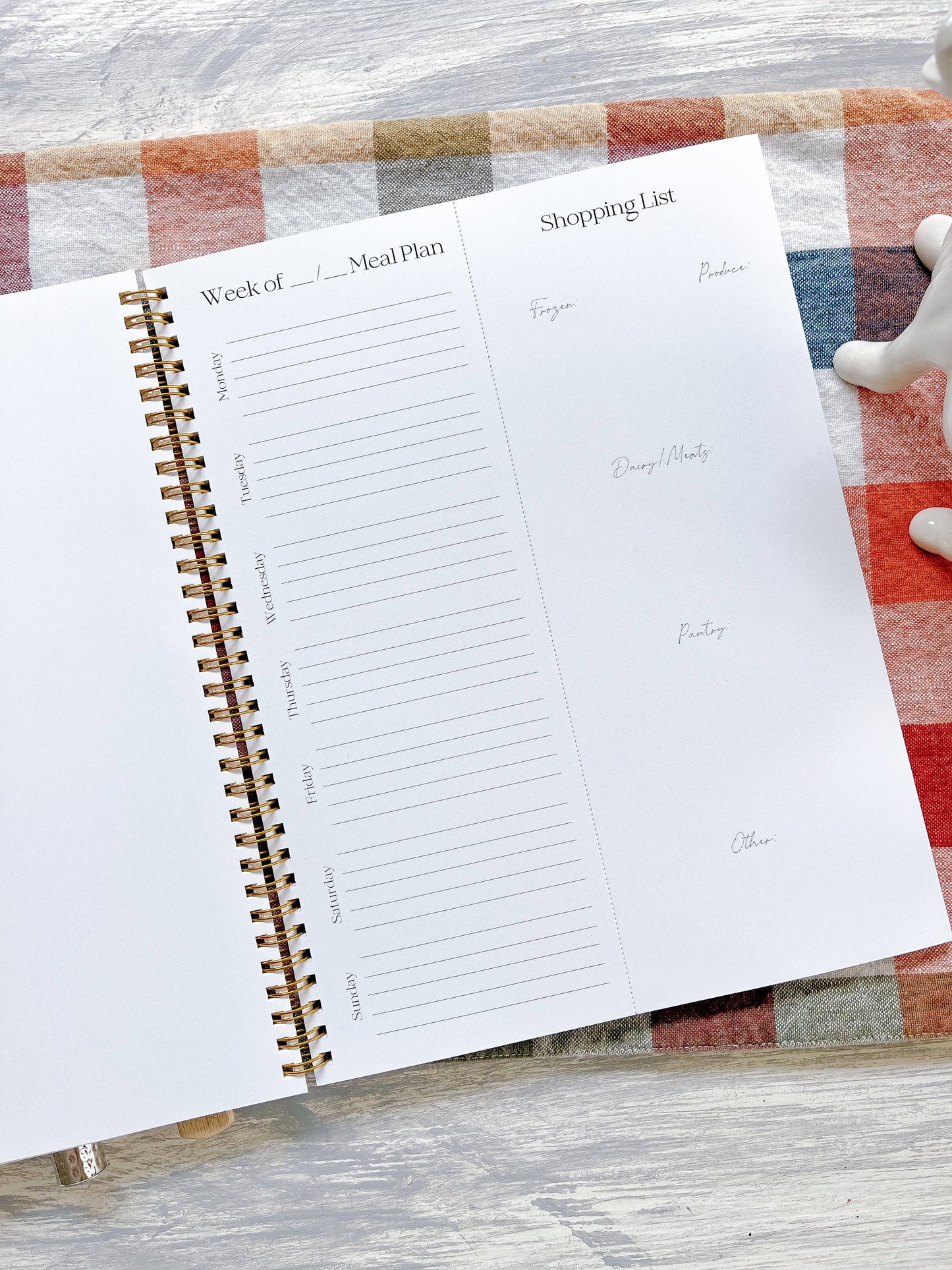 The Paxton Press - Weekly Meal Planner & Shopping List Notebook