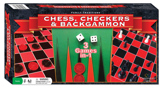 Family Traditions Checkers, Chess and Backgammon - Ingram