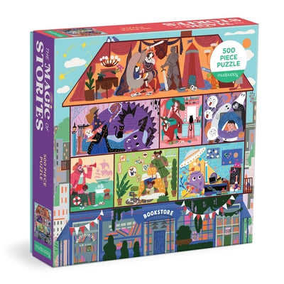 The Magic of Stories 500 Piece Family Puzzle by Mudpuppy, Illustrated By Jialei Sun
