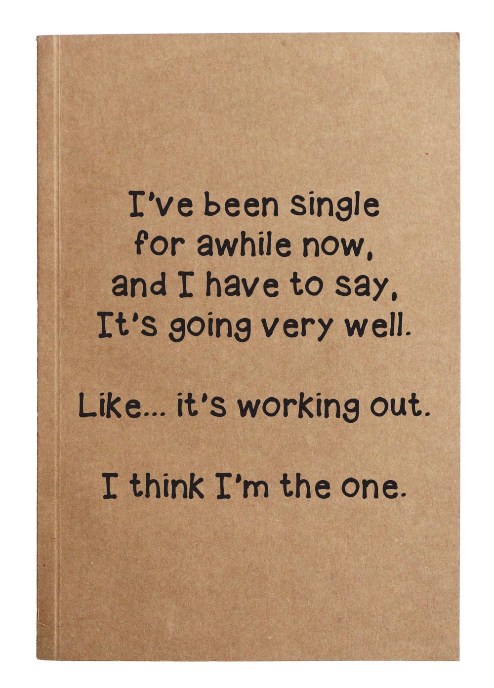 ellembee gift - I Think I'm The One Kraft Notebook With 60 Lined Sheets