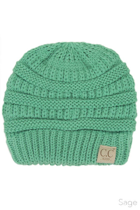 C.C Children Solid Beanie: Sage