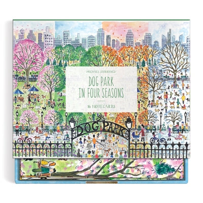Michael Storrings Dog Park in Four Seasons Greeting Card Assortment by Galison